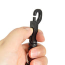 Dual Frequency Emergency Whistle with Hook Portable Rescue Whistle (Black)