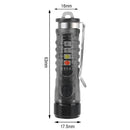 XPG2 LED Mini Flashlight Keychain UV 395nm 400lm Pocket Light (Clear Black)