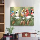 Oil Paint by Numbers Snow Bird Canvas Artwork Living Room Picture Decoration Kit