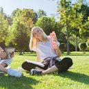 700ml Water Bottle for Sports Straw Cup Leakproof Drinking Bottles (Pink) Newly