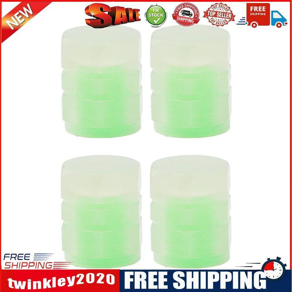 Luminous Stem Cover Tire Valves Caps Universal Valves Nozzles (12pcs Green)