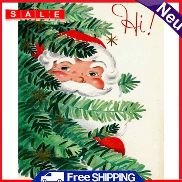 Tree Santa Frameless Picture Oil Paint By Numbers Hand Painted Picture for Home