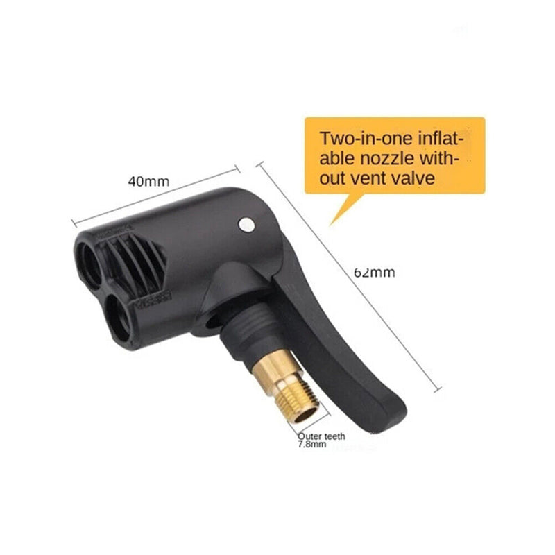 2 in 1 Inflatable Pump Car Tire Air Chuck Valve Connector Adapter (A)