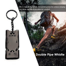 Three-Pipe Keychain Whistle EDC High Decibel Emergency Whistles (Black) Newly