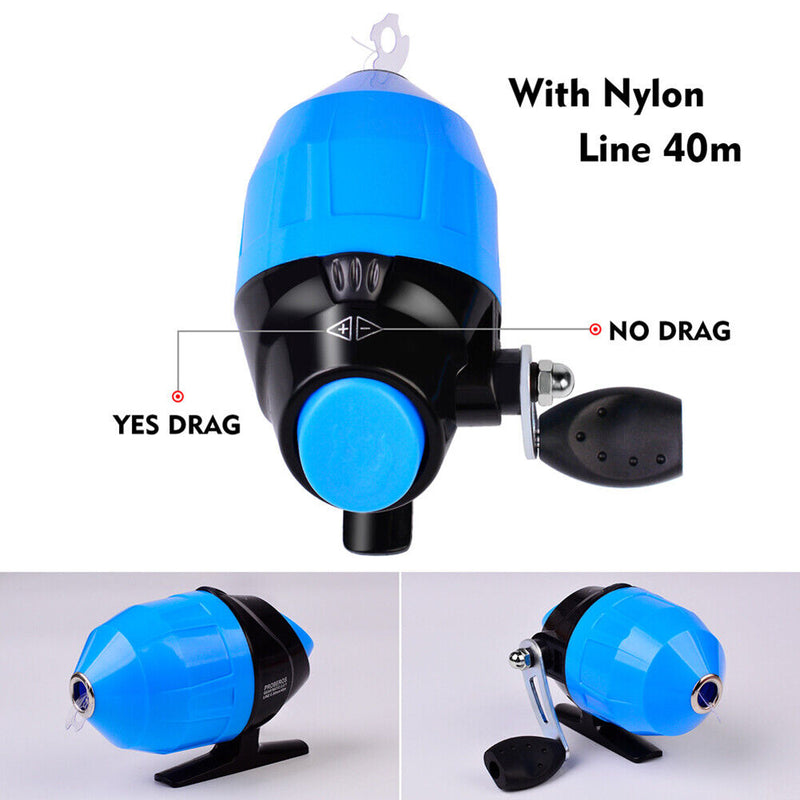 Kid Ice Fishing Rod Set Portable Mini Spinning Saltwater Travel Pole (1.8m)