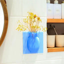 Magic Flower Pot Plant Vases Flowers Container Silicone Sticky Vase Wall Stick