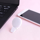 Mini Q Selfie Ring Light Flash LED USB Clip Mobile Phone Fill Lamp (White) Newly