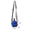 Nylon Crossbody Bag Men Women Street Hip Hop Zip Small Phone Packs (Blue)