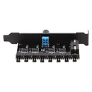 8 Channels Cooling Fan HUB 3Pin/4Pin Radiator Speed Controller for CPU PC Case