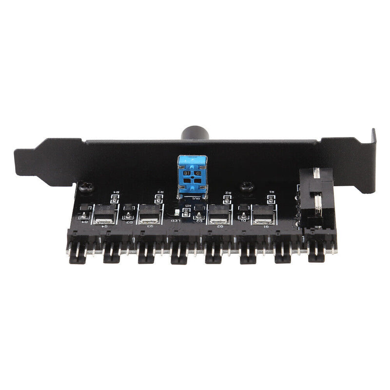 8 Channels Cooling Fan HUB 3Pin/4Pin Radiator Speed Controller for CPU PC Case