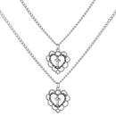 Gothic Women Punk Cross Necklace Clavicle Chain Jewellery Hollow Heart Pendant