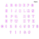 40pcs/set Alphabet Letter Number Fondant Cake Mold Biscuit Baking Mould Newly