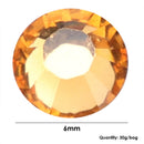 30g 6mm Crystal Rhinestone Diamond Flat Back DIY Wedding Dress (Topaz)