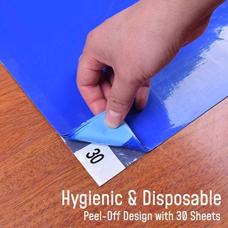 30pcs Anti Bacterial Peel Off Sticky Floor Door Mat Dust Remover Pads (S) Newly