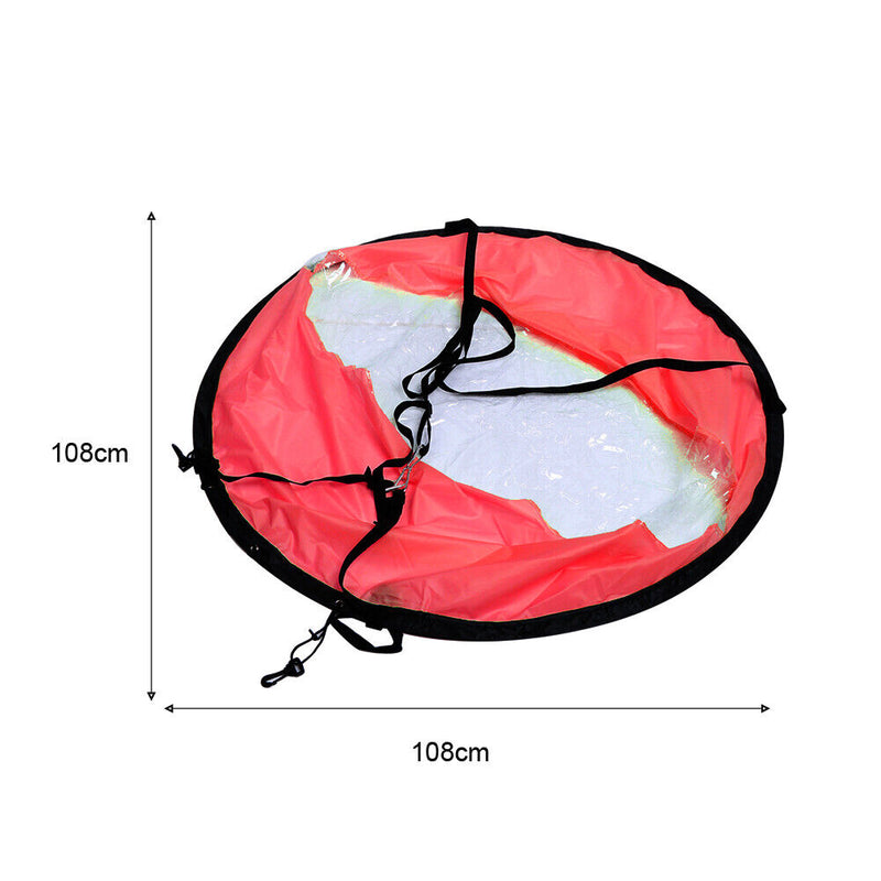 Foldable Kayak Boat Wind Sail Paddle Sailing Canoe Boat Wind Window (Red) Newly