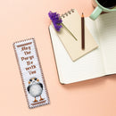 Two Sides Cross Stitch Bookmark 14CT Counted Porg Bird Needlework Home Ornaments