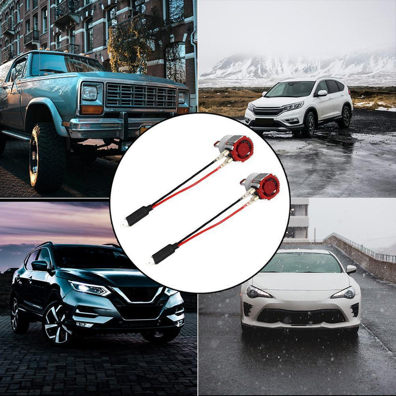 1 Pair Male Plug Single Diode Converter Cables for H1 LED HID Headlight Bulb