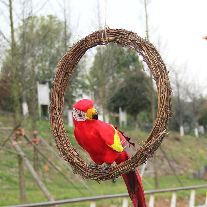 3pcs 20cm Rattan Ring Artificial Flowers Dried Plants Garland Wreath