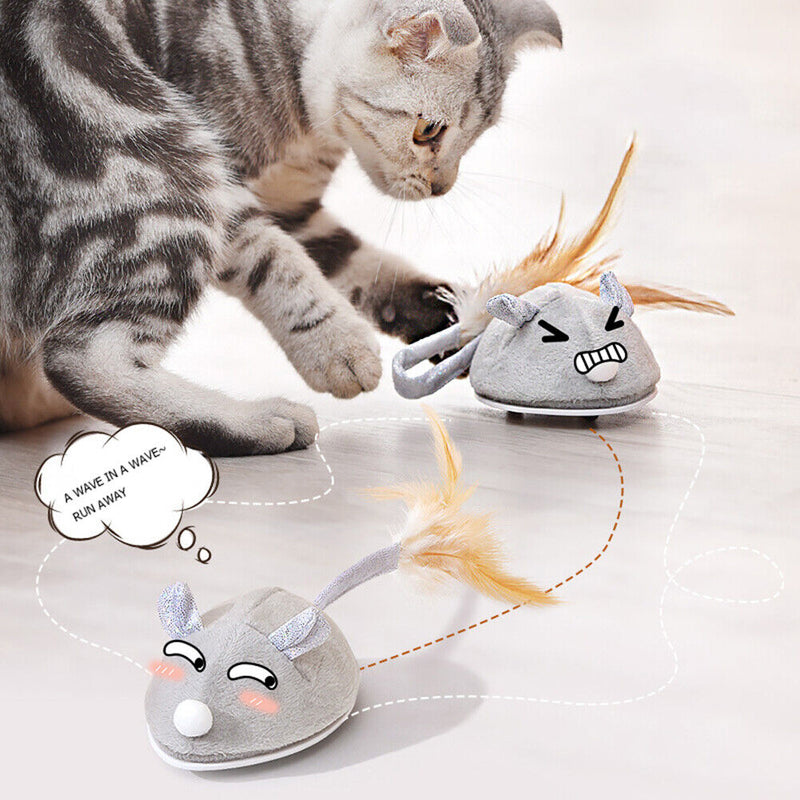 Smart Sensing Mouse Cat Toys USB Charging Interactive Kitten Playing Mice Toys