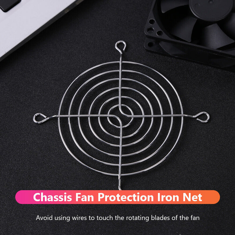 5pcs PC Case Fan Grills Computer Cooling Fan Finger Guard Protector (90mm)