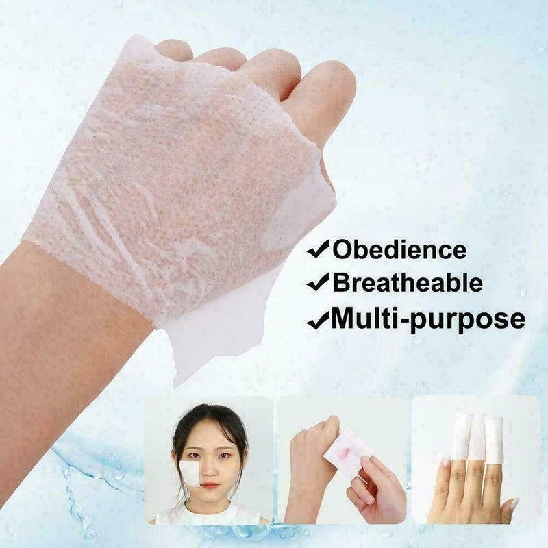 200pcs/bag Cotton Pads, Stretchable Cotton Pads, Thin Water-saving Wet Pads I9N2
