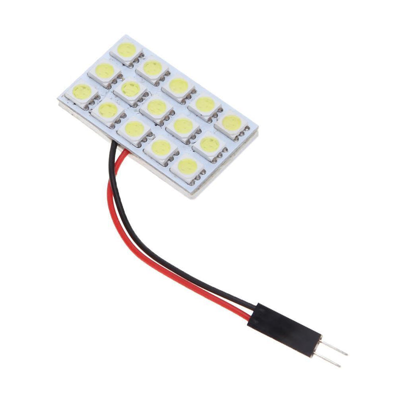 DC 12V 5050 15SMD LED White Light Car Interior T10 Festoon BA9s Lamp Panel