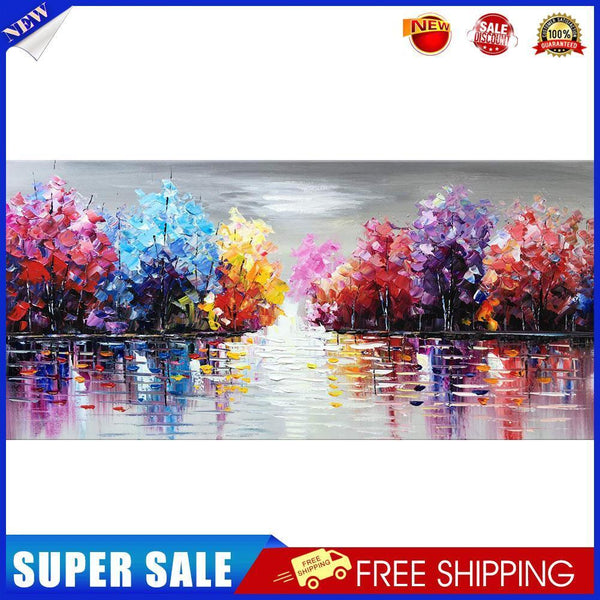 Colorful Woods Oil Paint By Numbers Kits Canvas Picture Wall Art DIY Crafts