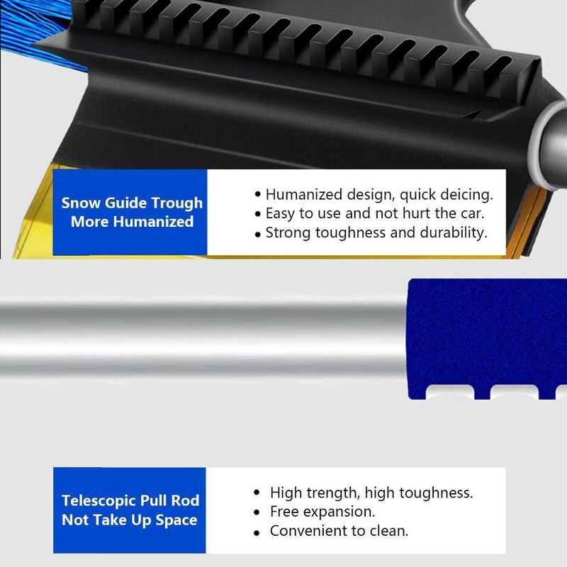 Detachable Car Cleaning Snow Brush Ice Scraper Water Remover Snow Shovel