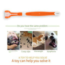 Three Sided Pet Toothbrush Dog Soft Brush Bad Breath Tartar Tool (Orange)
