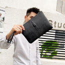Fashion Alligator Leather Men Wallet Solid Business Purse Zipper Clutch Bag