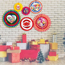 7pcs/lot DIY Diamond Painting Honeycomb Paper Fan Set Birthday Party Decor