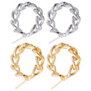 Girl Party Wedding Jewelry Hollow Chain Hoop Earrings Round Earrings Geometric