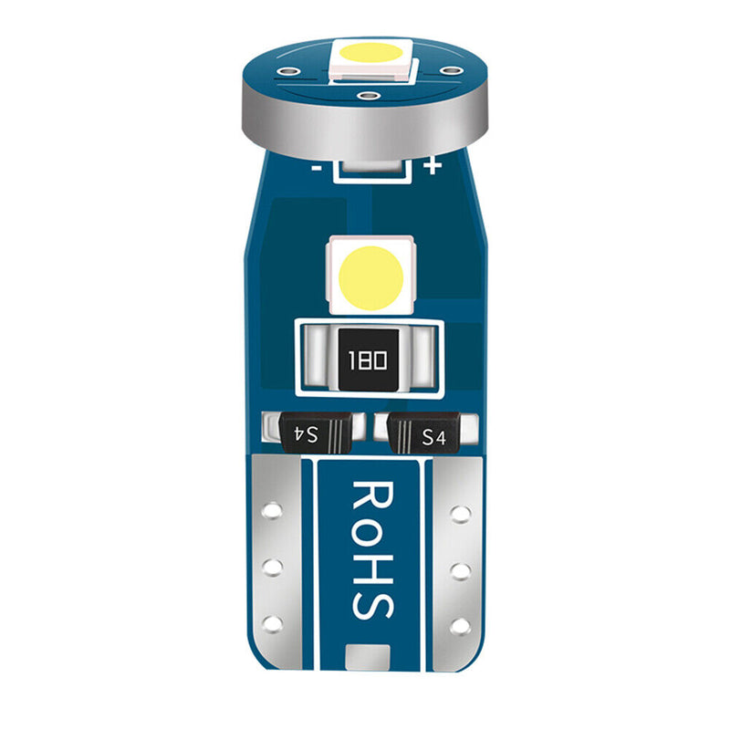 10pcs T10 3030 3SMD LED Wedge Car Clearance Light Bulbs (White LED+Blue)