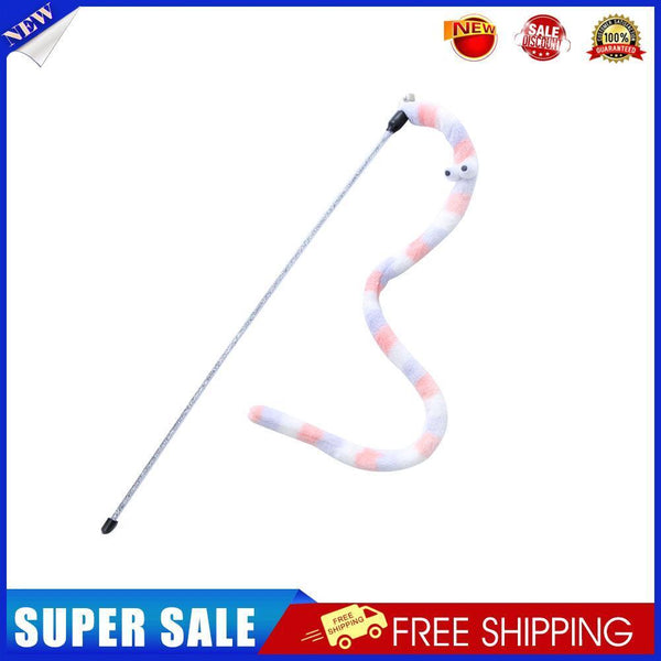 Funny Cat Stick w Crisp Bell Caterpillar Interactive Teaser Wand (Macaroon)