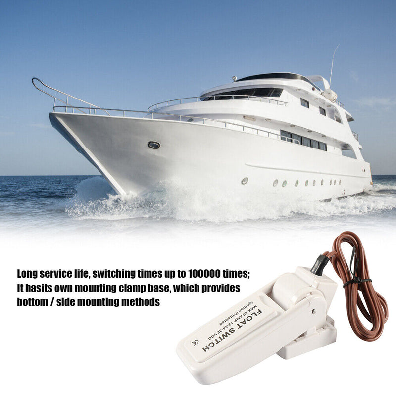 12V 24V 32V Automatic Boat Submersible Electric Bilge Pump Float Switch Newly