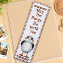 Two Sides Cross Stitch Bookmark 14CT Counted Porg Bird Needlework Home Ornaments