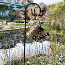 LED Solar Watering Can Lamp Garden Shower Art Metal Iron Kettle Light (C) Newly