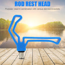 M3/8 Fishing Rod Rest Gripper Head Carp Fish Pole Holder Support (Black)