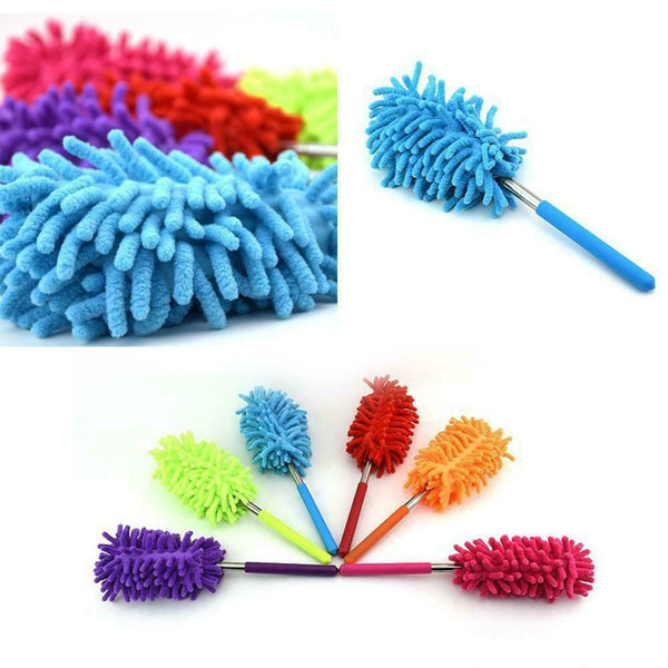 EXTENDABLE TELESCOPIC MICROFIBRE FEATHER DUSTER CLEANING EXTENDING BRUSH. L6Z4