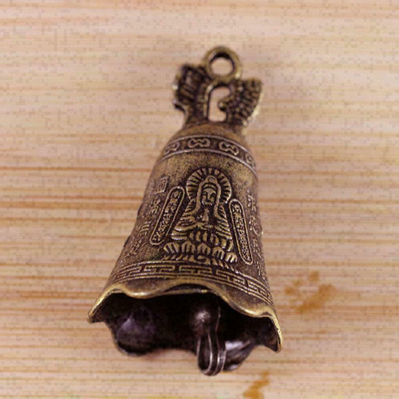China Mini Messing Kupfer Skulptur beten Buddha Feng Glocke T7P9 B8J1 30mm K1F9