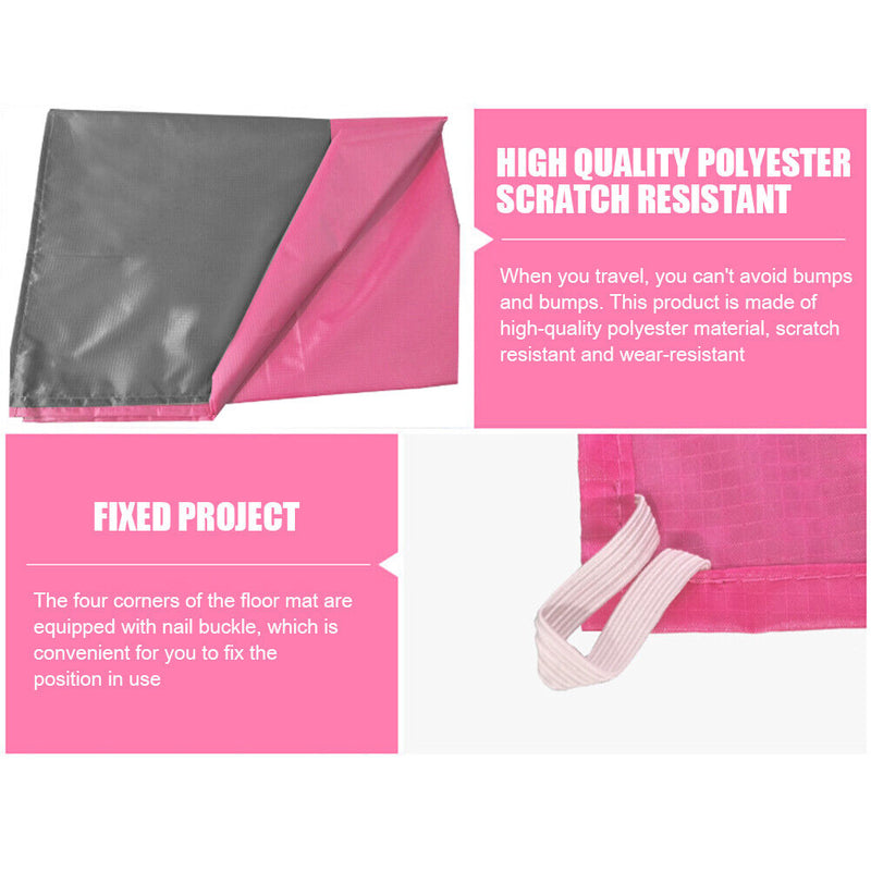Waterproof Camping Mat Outdoor Beach Blanket Picnic Ground Mats (Pink) Newly