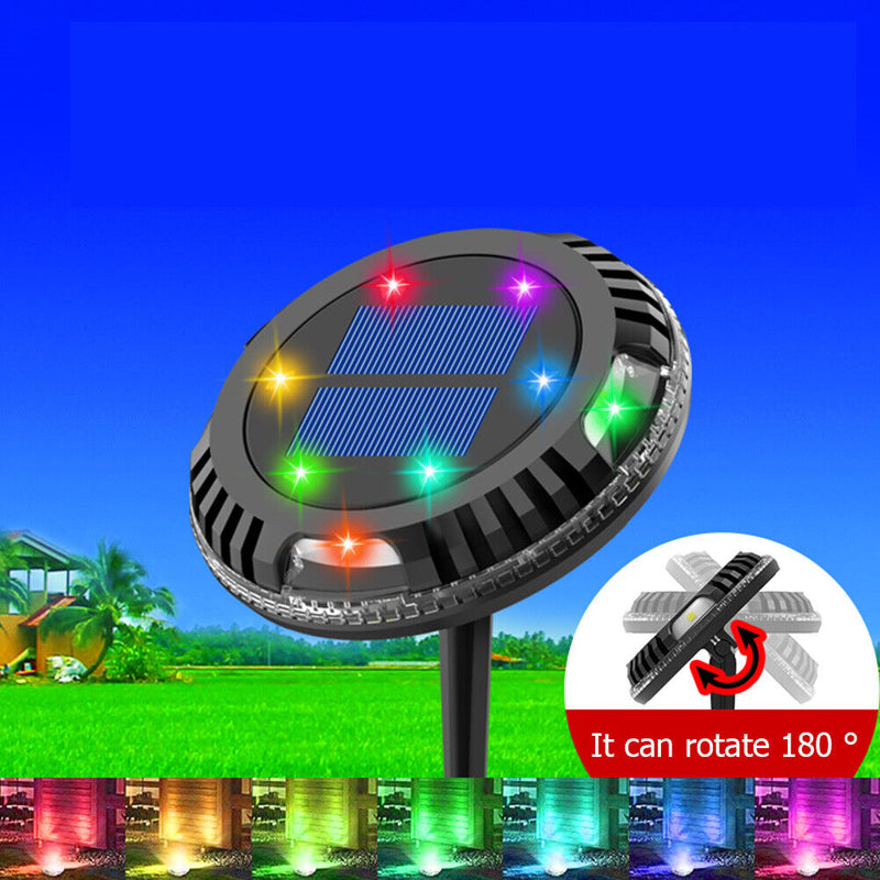 LED Solar Underground Light Pathway Waterproof Buried Lamp (Colorful Light)