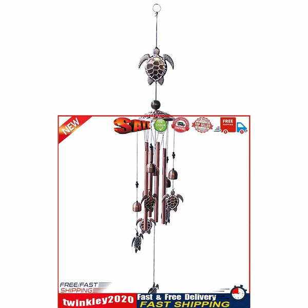 Animal Wind Chime Outdoor, Wind Bell Tubes, for Garden, Yard (Sea Turtle) Newly