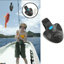 Electronic Fish Bite Finder Alarm LED Light Bell Clip on Angel Black