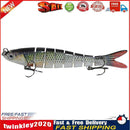 140mm Wobblers Pike Fishing Lure 8 Sections Multi Jointed Swimbait (01) Newly