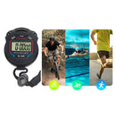 Digital Sports Running Counter Stopwatch Timer Waterproof Alarm Stop Watch Newly