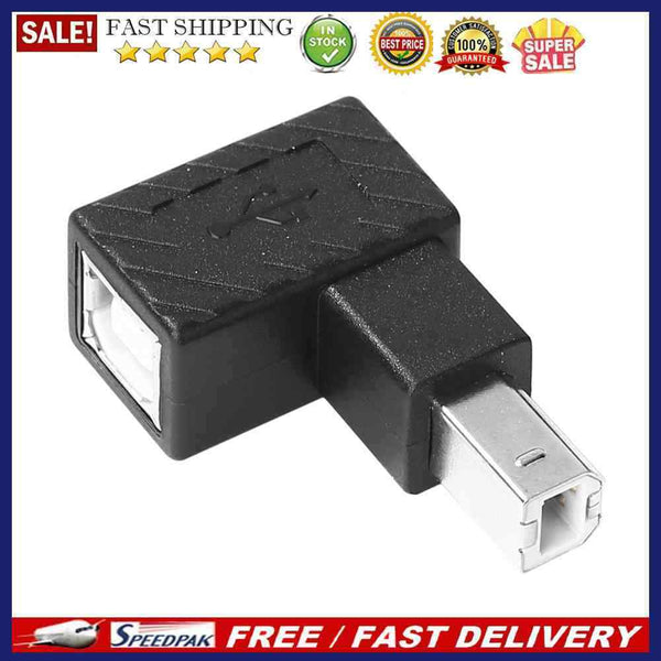 90 Degree Right Angled USB Type B Extension Plug Converter for Printer Scanner