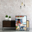 Frameless Oil Paint By Numbers Seaside Garden DIY Canvas Picture Craft Kit
