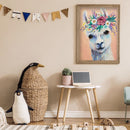 5D DIY Full Round Drill Diamond Painting Wreath Alpaca Mosaic Rhinestone Drawing