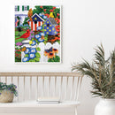 Flower Bird Oil Paint By Numbers DIY Canvas Wall Art Picture Craft Home Decor